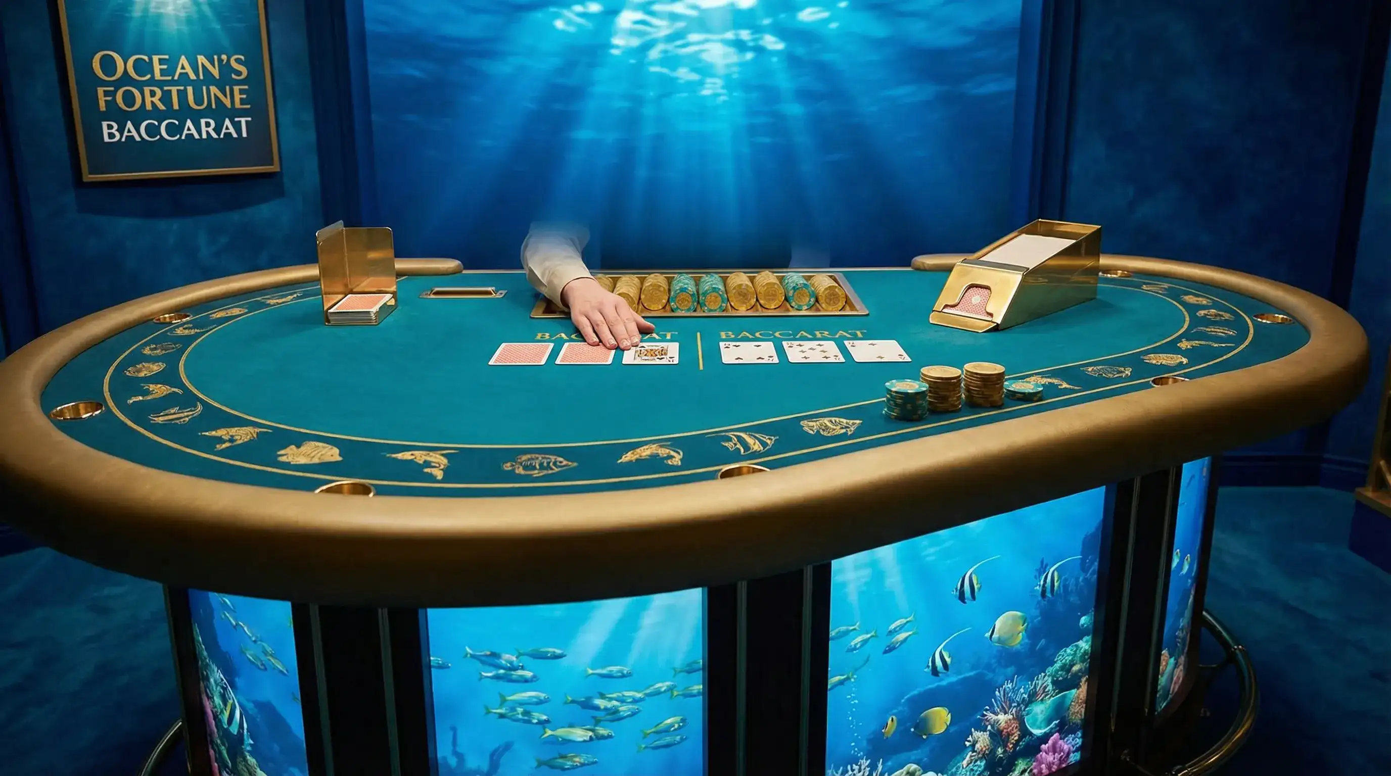 Mesa de Bacará elegante no stakebet