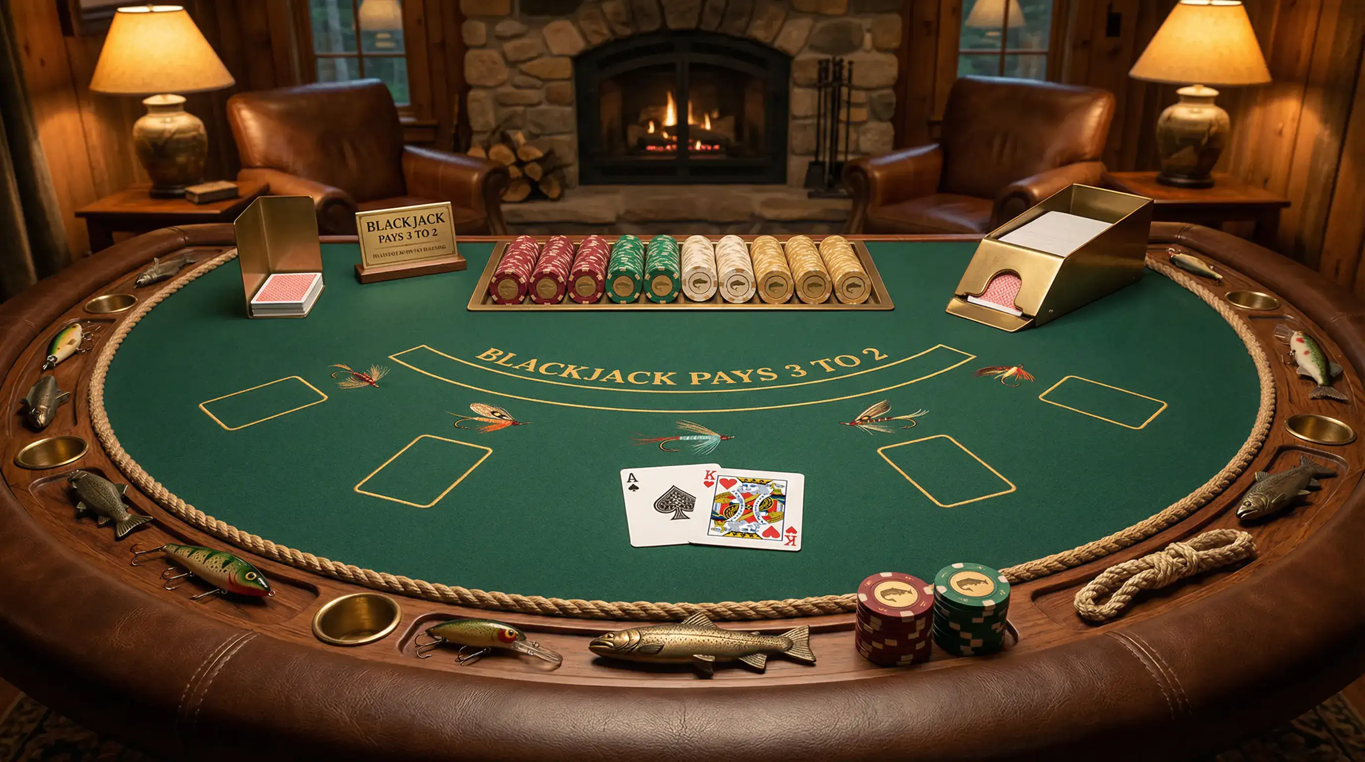 Mesa de Blackjack elegante no stakebet